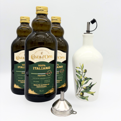 3L 100% Italienisches Olivenöl Extra Vergine + Keramikflasche