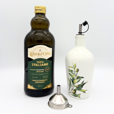 1L 100% Italienisches Olivenöl Extra Vergine + Keramikflasche