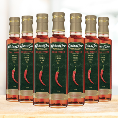 Chili Olivenöl 12er Vorteilspaket – 3L Scharfes Olivenöl