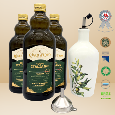 3L Italienisches Olivenöl + Versand & Rezeptbuch Gratis